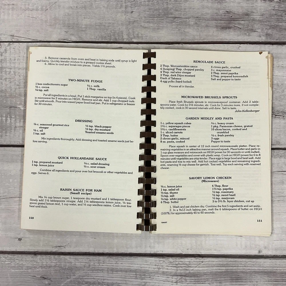 Chef Teddy Presents Unbearably Good Recipes Cookbook AORN California Chapter '87